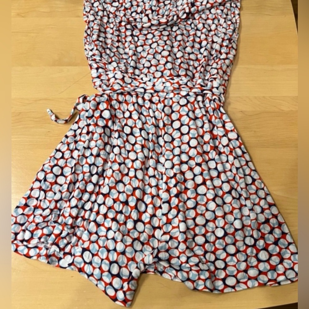 $398 Diane Von Furstenberg Sleeveless Hooded Romper in Dot Print - Picture 10 of 13